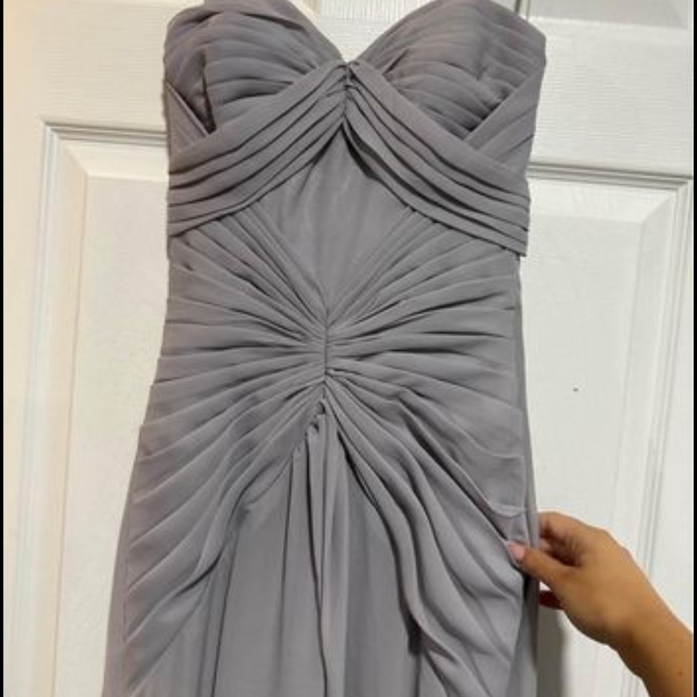 Elegant Gray Strapless Dress